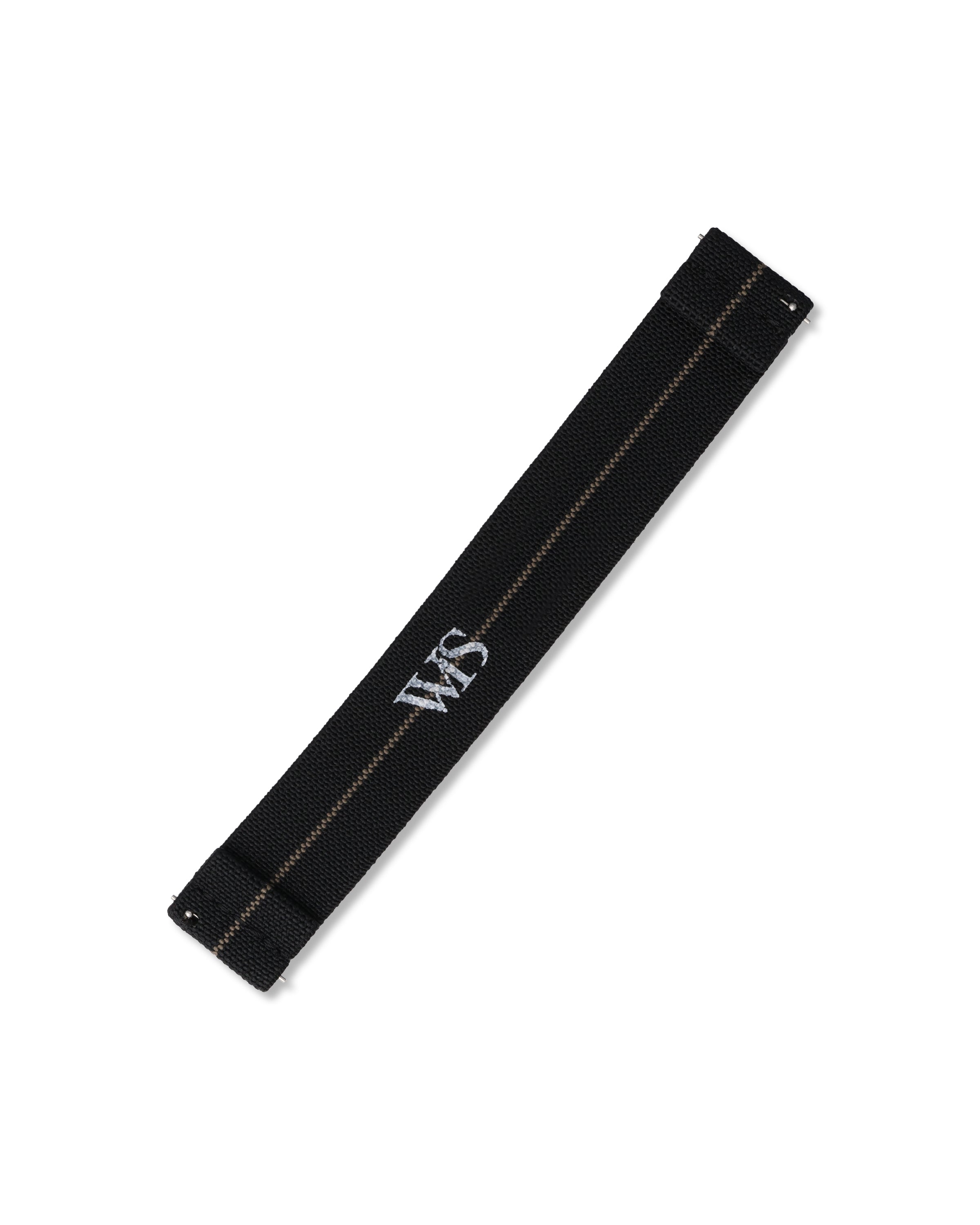 Black with Brown Stripe Elastic Watch Strap 20mm