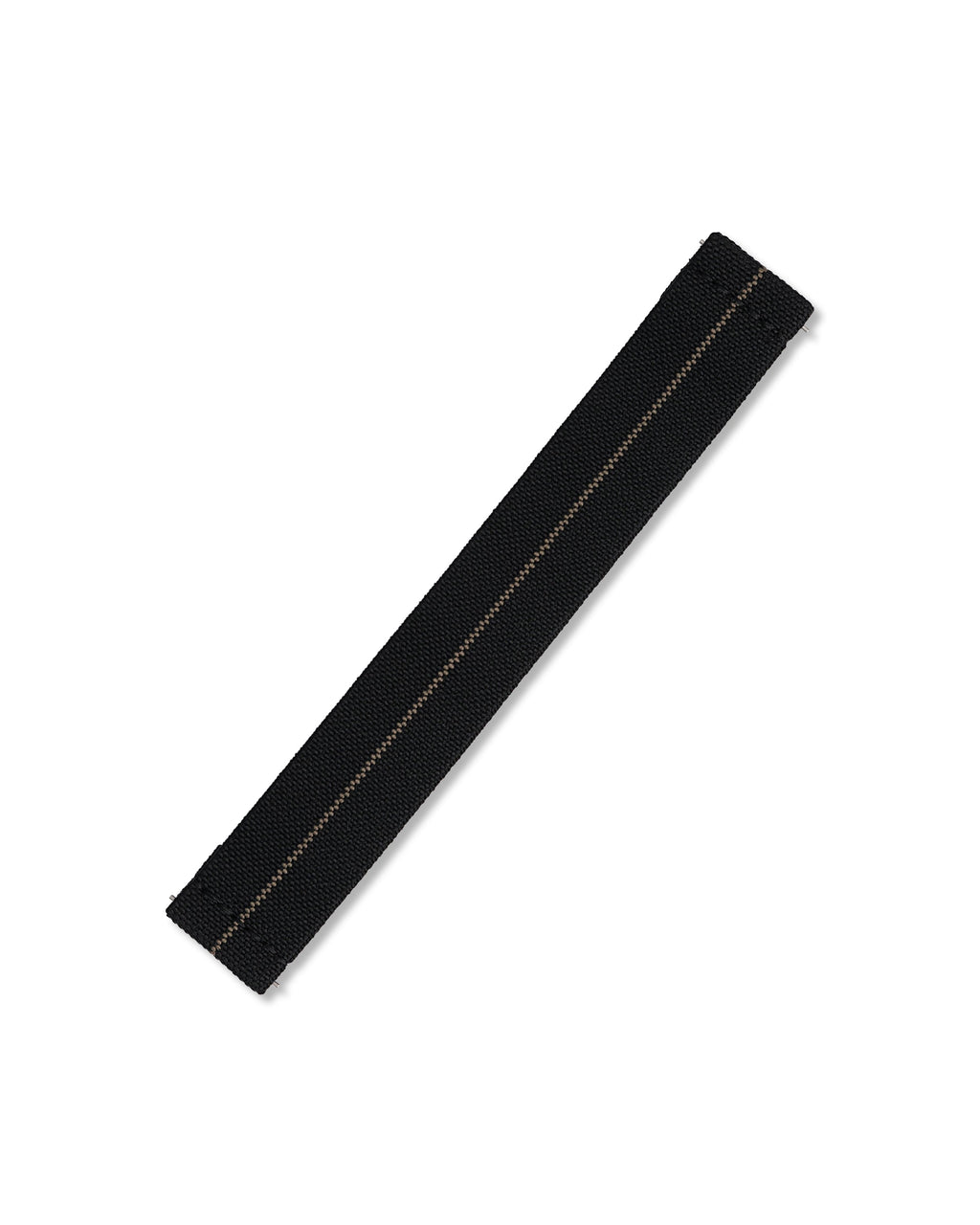 Black with Brown Stripe Elastic Watch Strap 20mm