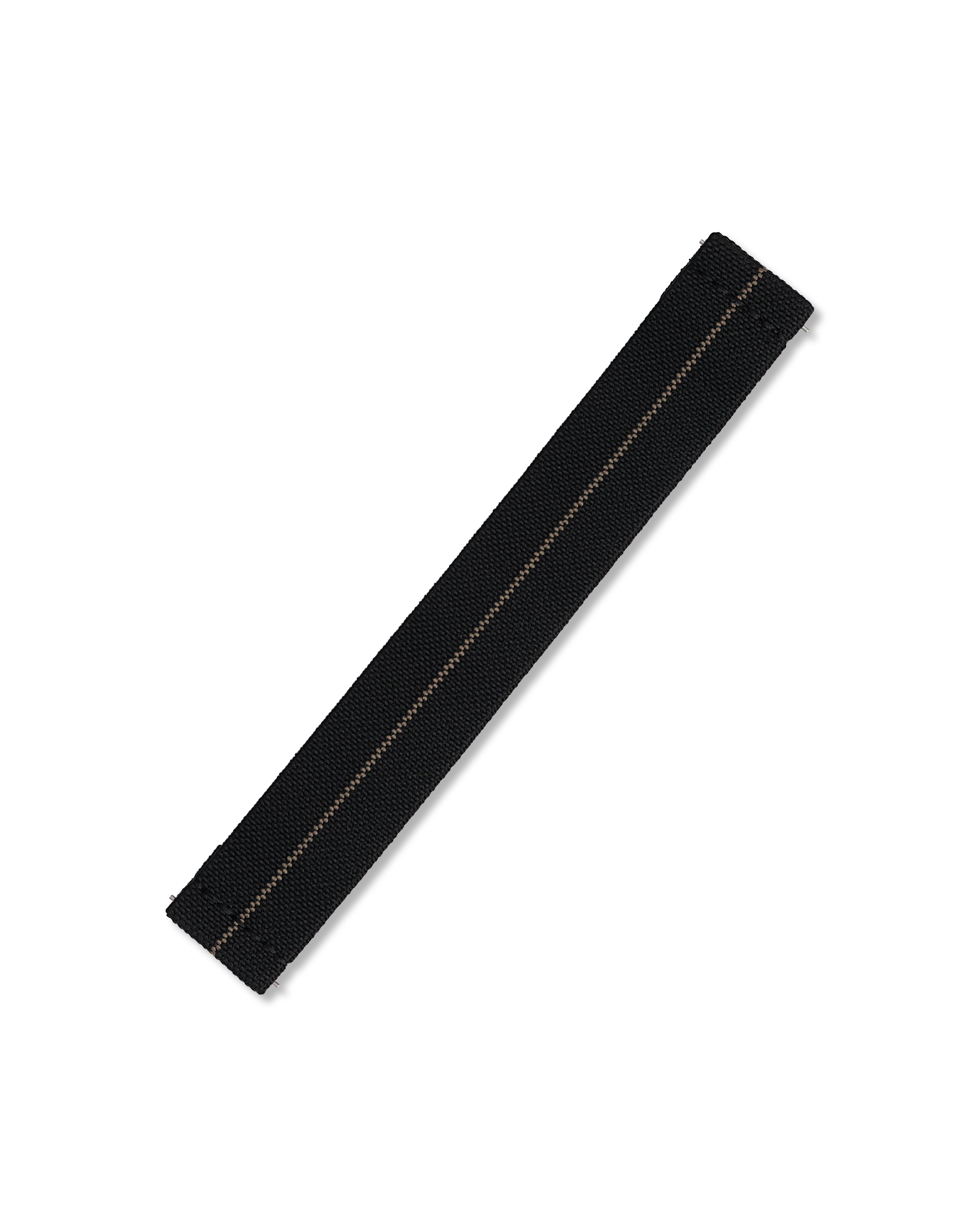 Black with Brown Stripe Elastic Watch Strap 20mm