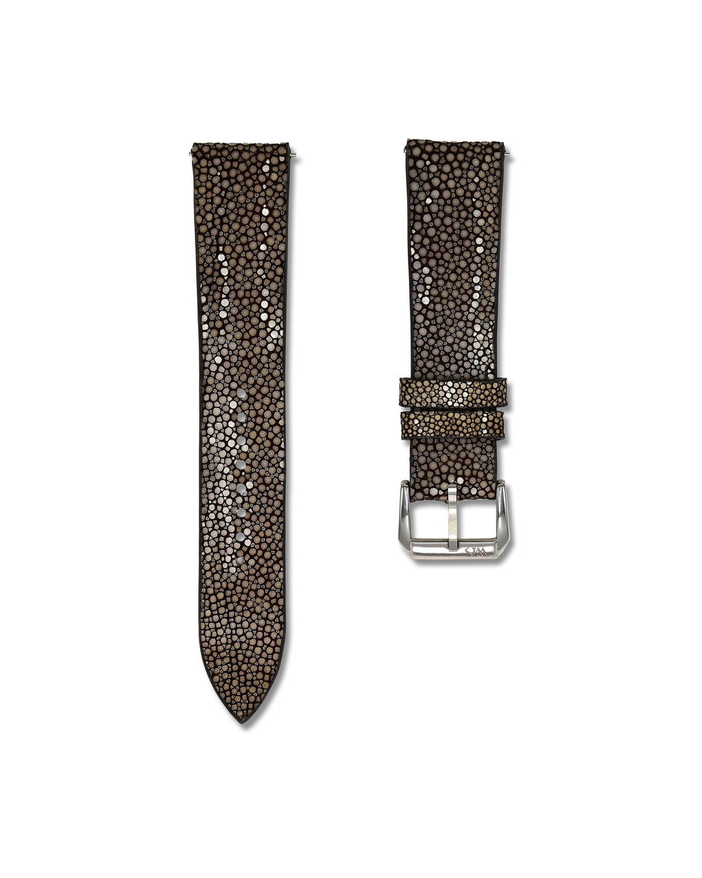 Brown Bespoke Stingray Leather Watch Strap 22mm