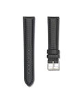 Carbon Fiber Blue Stitched Leather Watch Strap 20mm