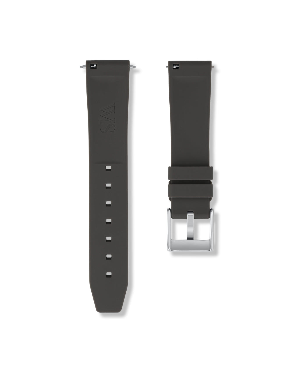Charcoal Grey Quick Release Rubber Strap 20mm