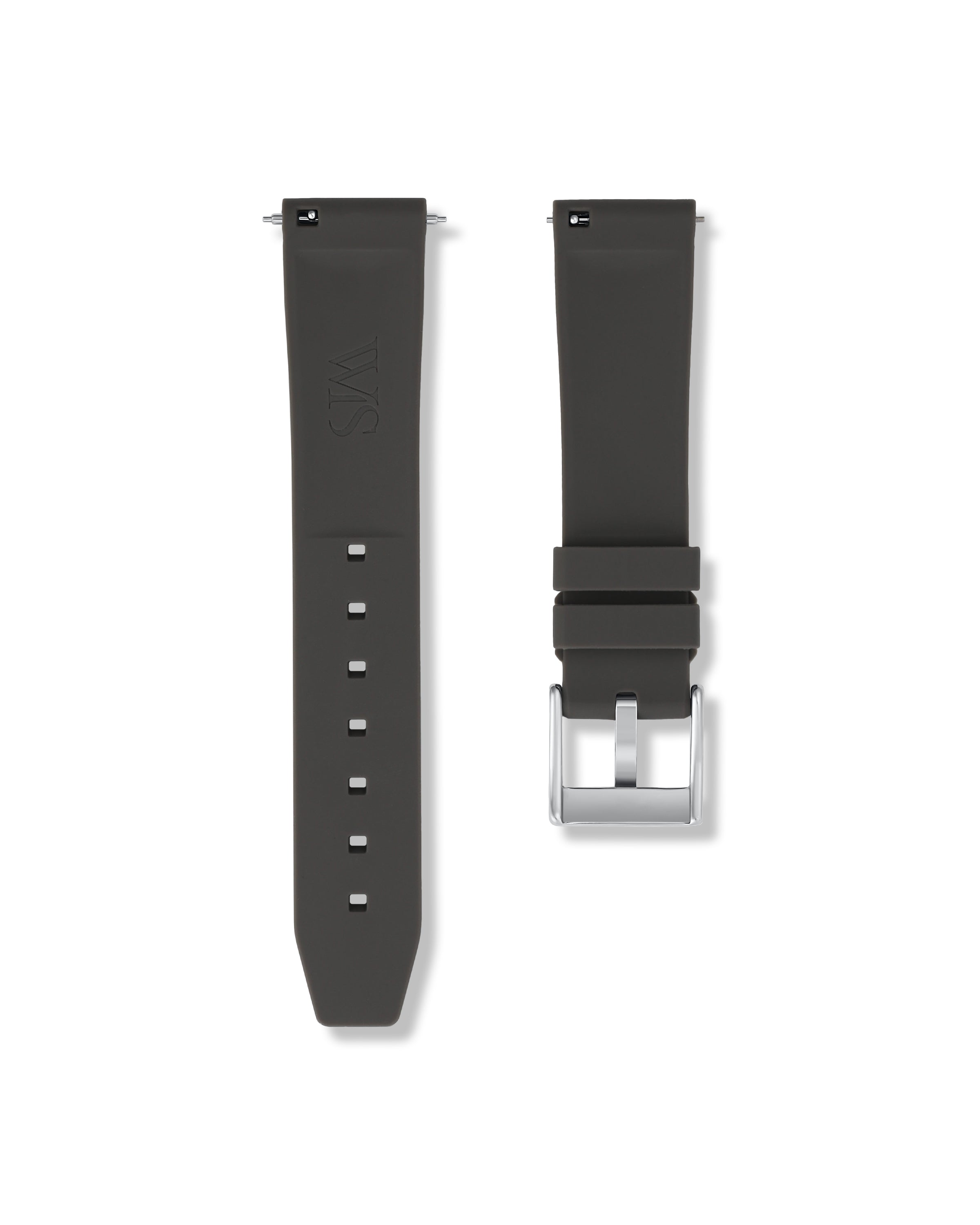 Charcoal Grey Quick Release Rubber Strap 20mm