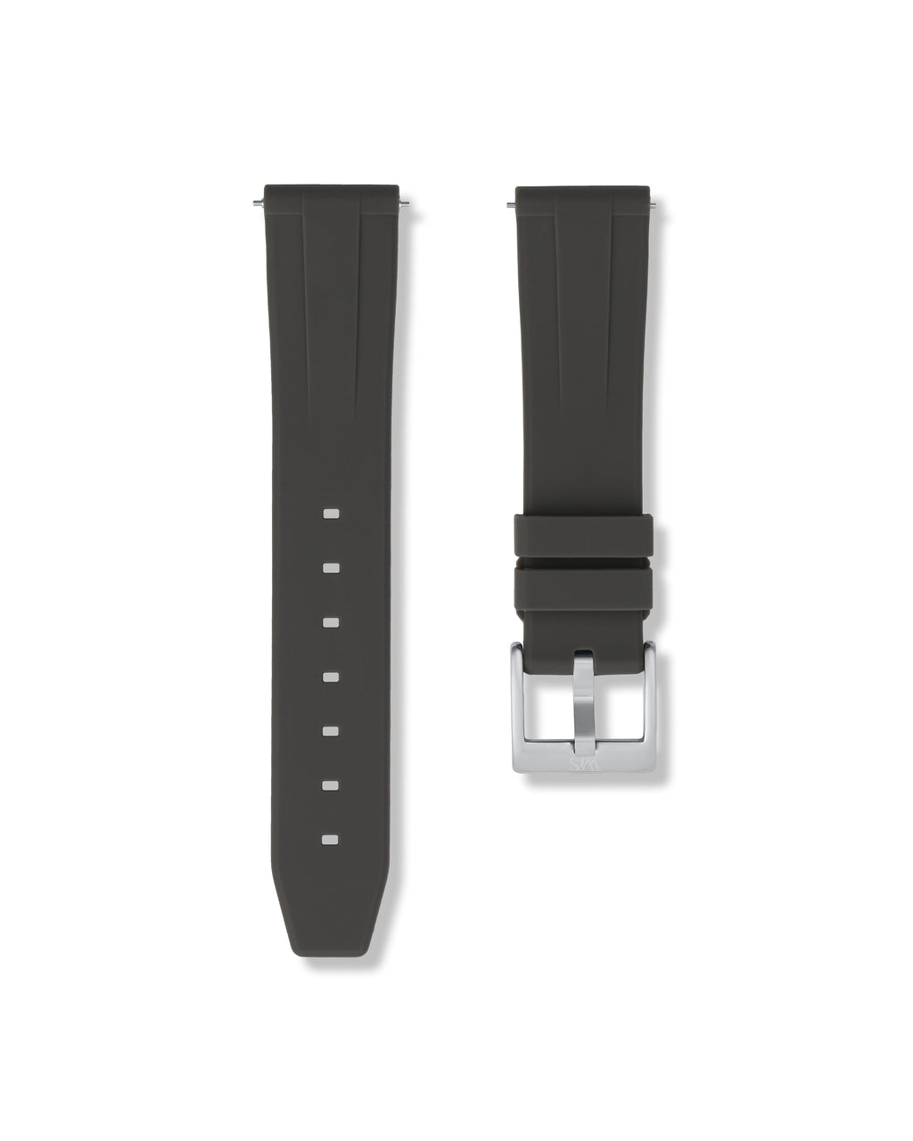 Charcoal Grey Quick Release Rubber Strap 21mm