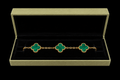 18K Gold Clover Bracelet (Green) – Timeless Elegance