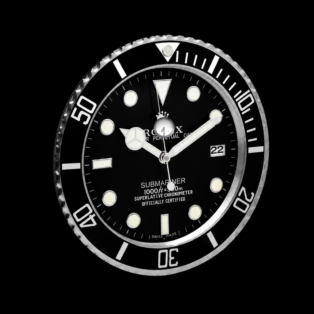Submariner Wall Clock | Black Style