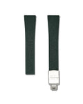 Patterned Green Deployant Clasp Quick Release Rubber Strap 20mm