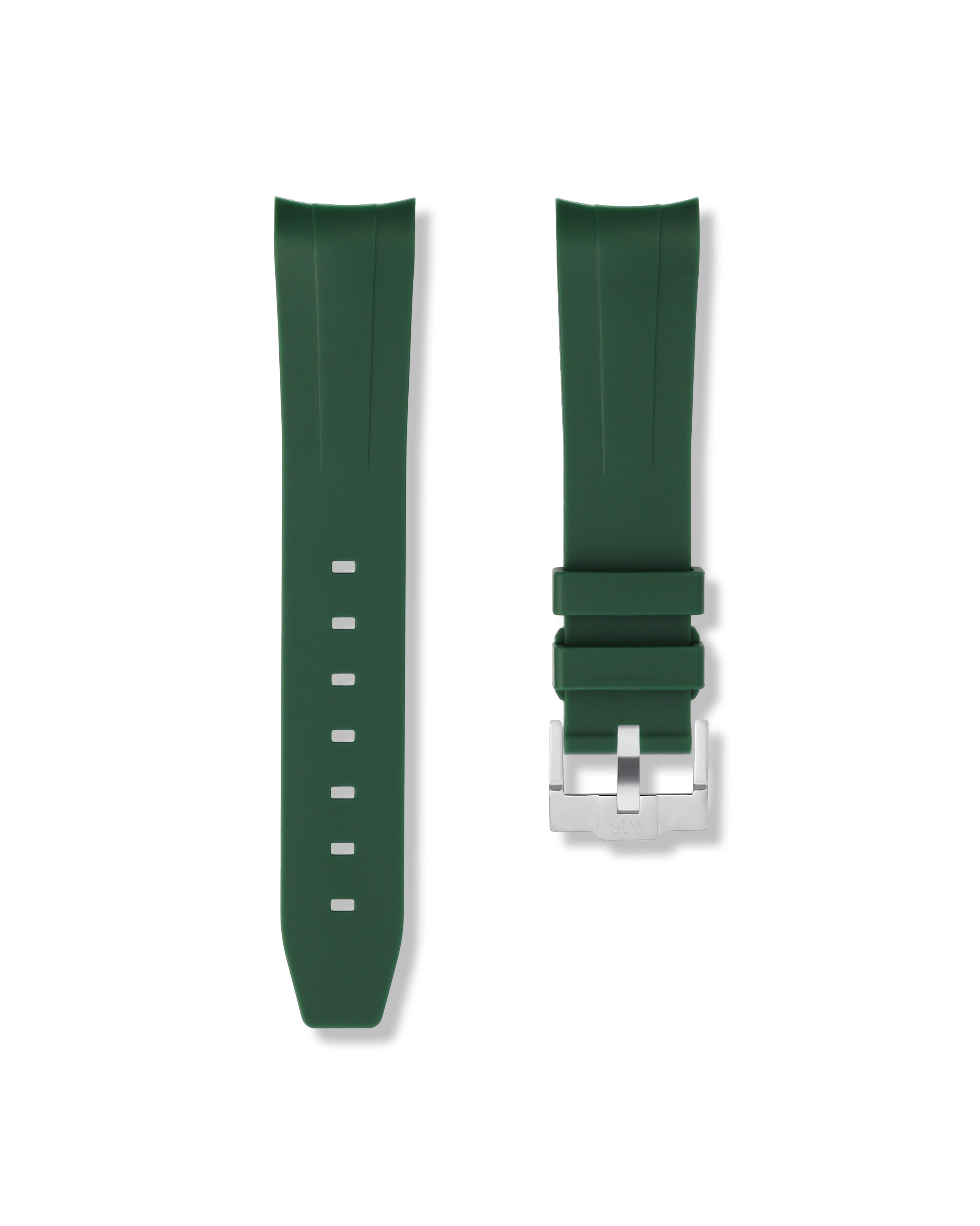 Forest Green Rubber Strap 21mm