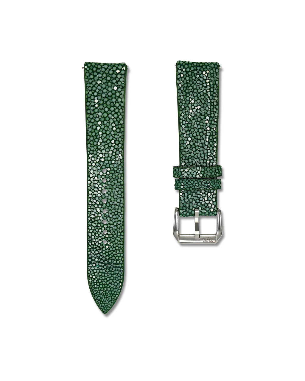 Green Bespoke Stingray Leather Watch Strap 20mm