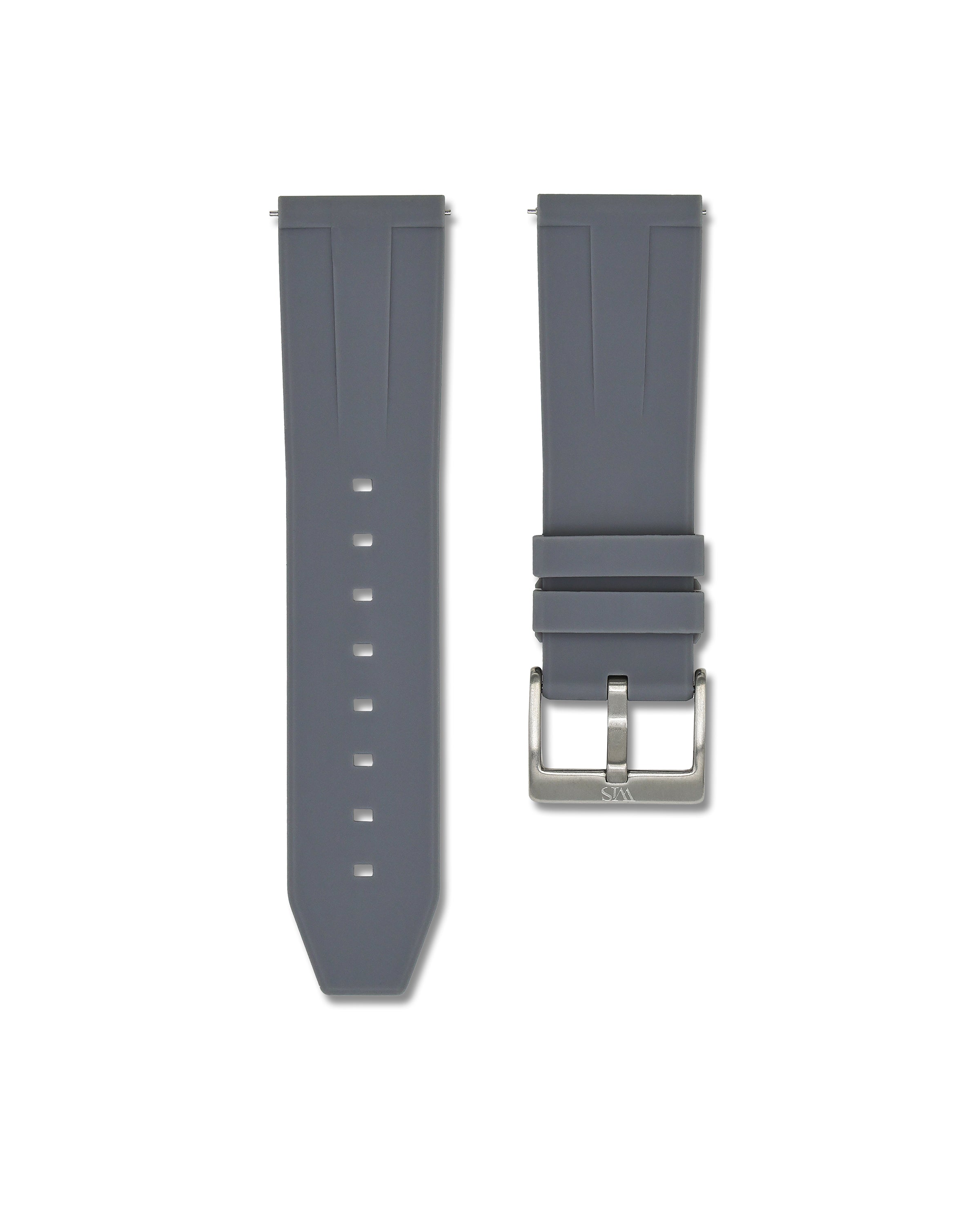 Charcoal Grey Quick Release Rubber Strap 24mm