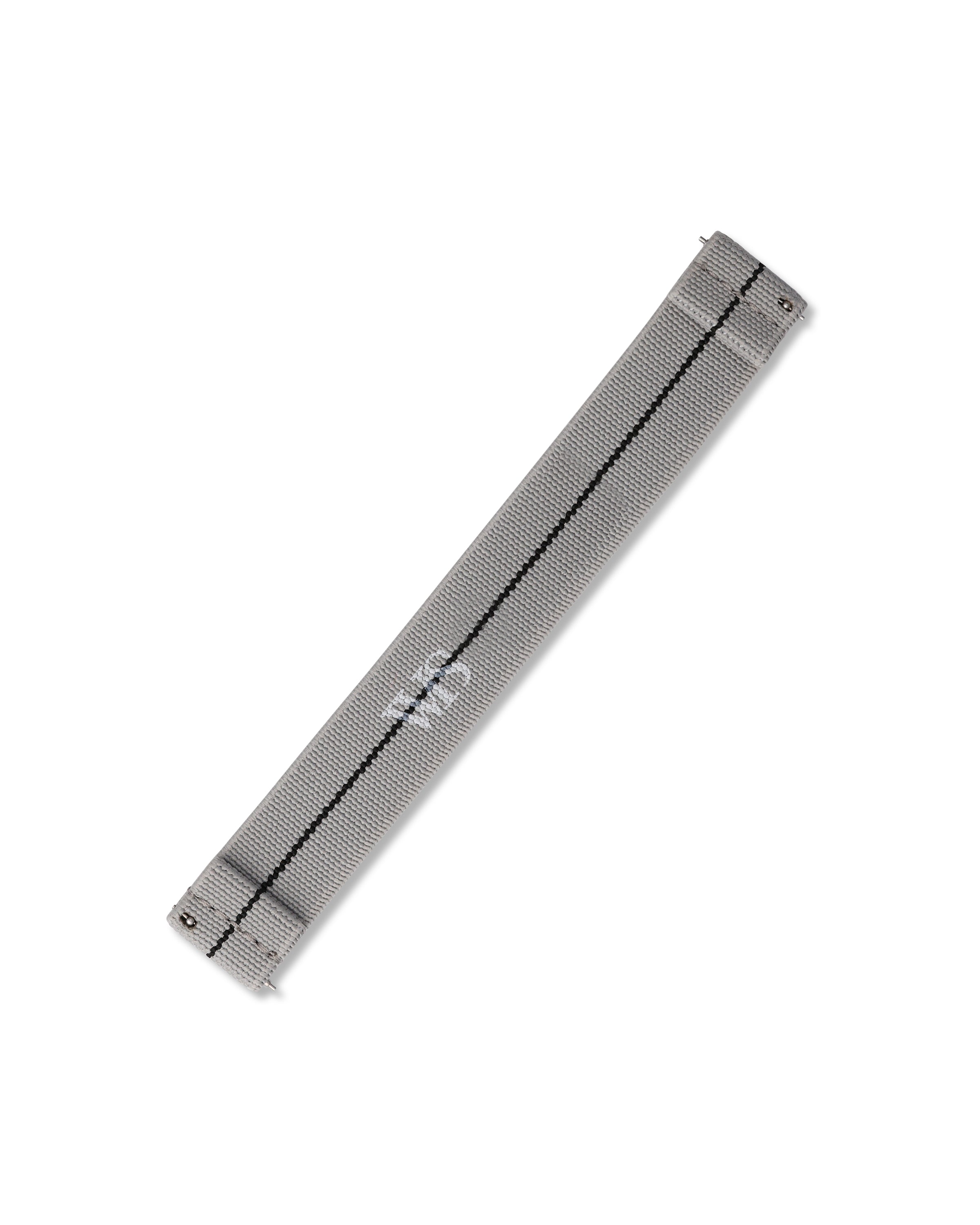 Grey with Black Stripe Elastic Watch Strap 21mm