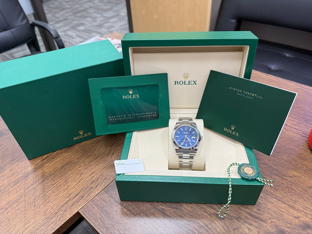 2025 Rolex Datejust 41mm 126300 Blue Index Dial