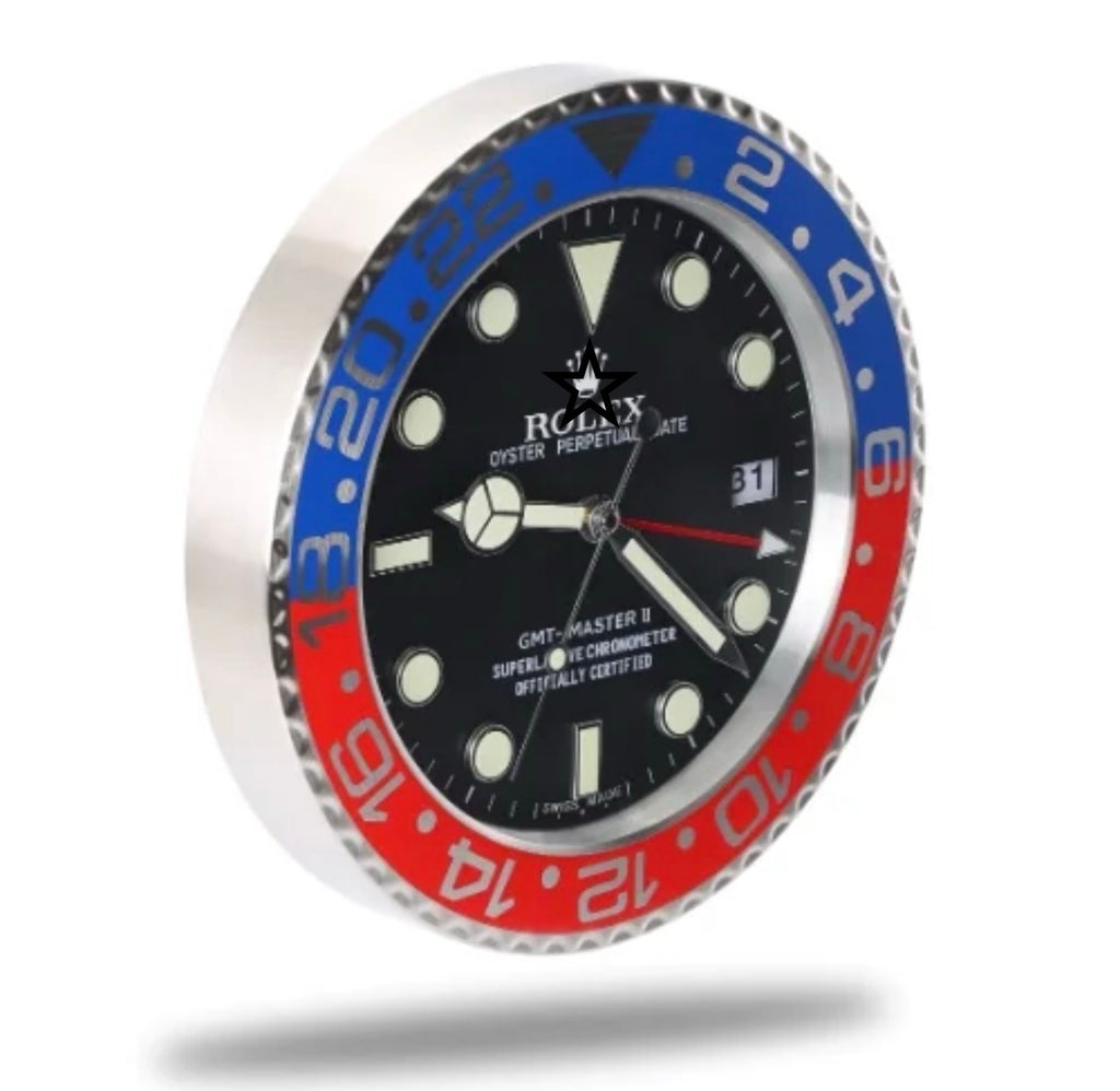 Inspired on GMT-Master II Wall Clock Pepsi | Red &  Blue