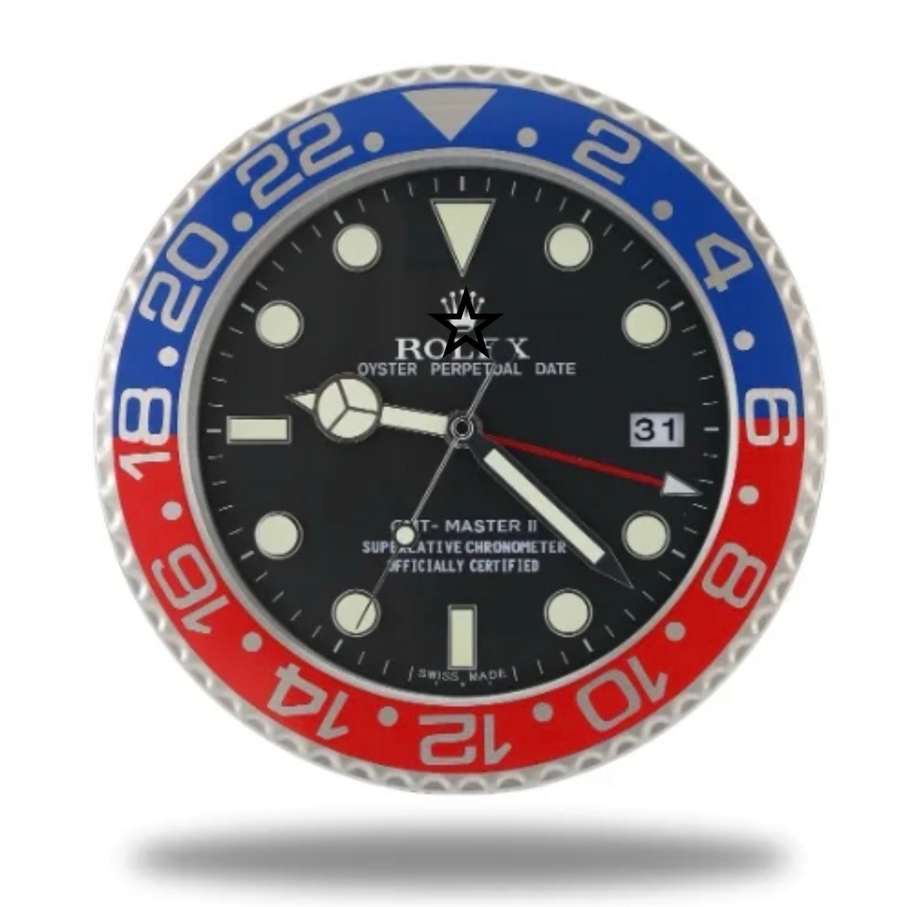 Inspired on GMT-Master II Wall Clock Pepsi | Red &  Blue