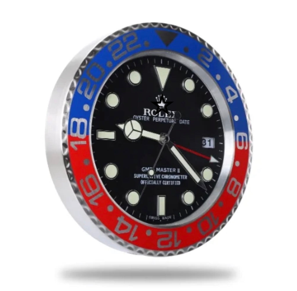 Inspired on GMT-Master II Wall Clock Pepsi | Red &  Blue