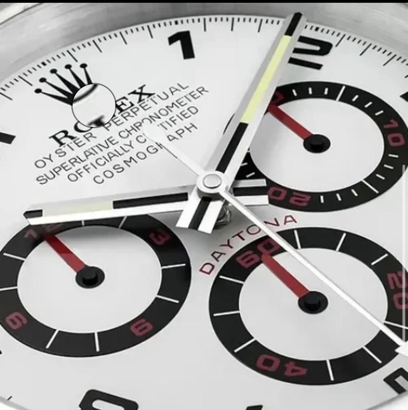 Chronograph Wall Clock | Silver &  Red Style