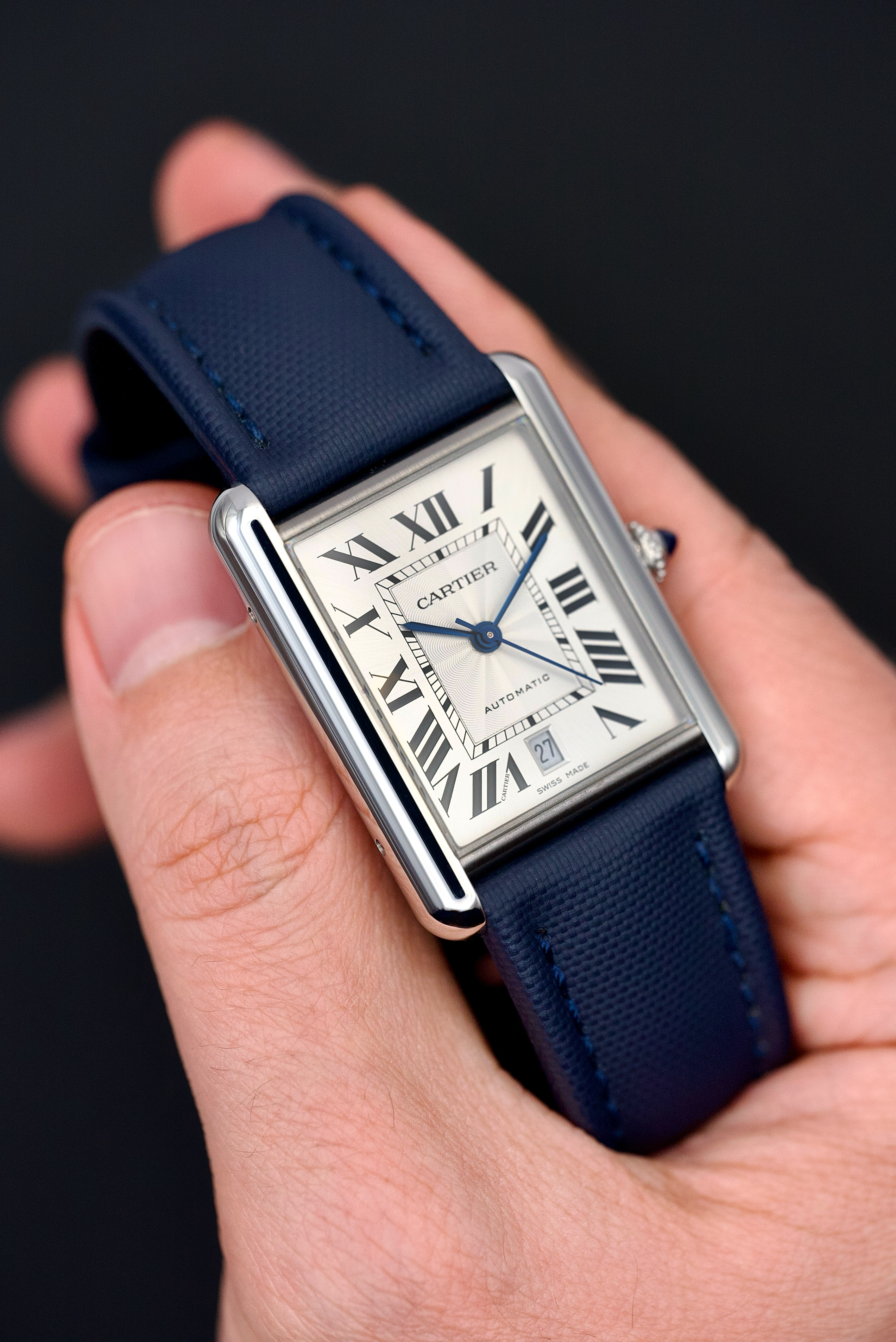 Midnight Blue Sailcloth Strap 19mm