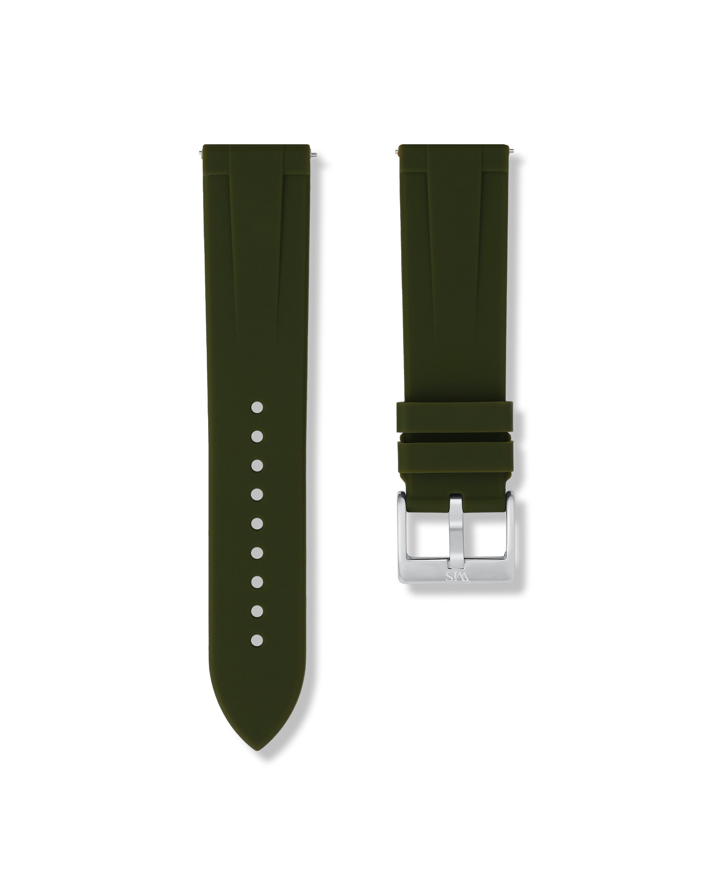 Olive Green Quick Release Rubber Strap 22mm