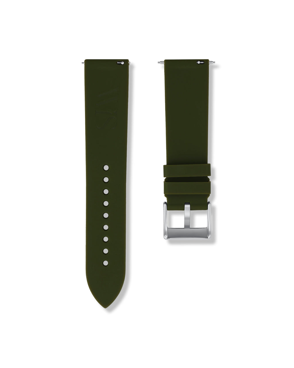 Olive Green Quick Release Rubber Strap 22mm