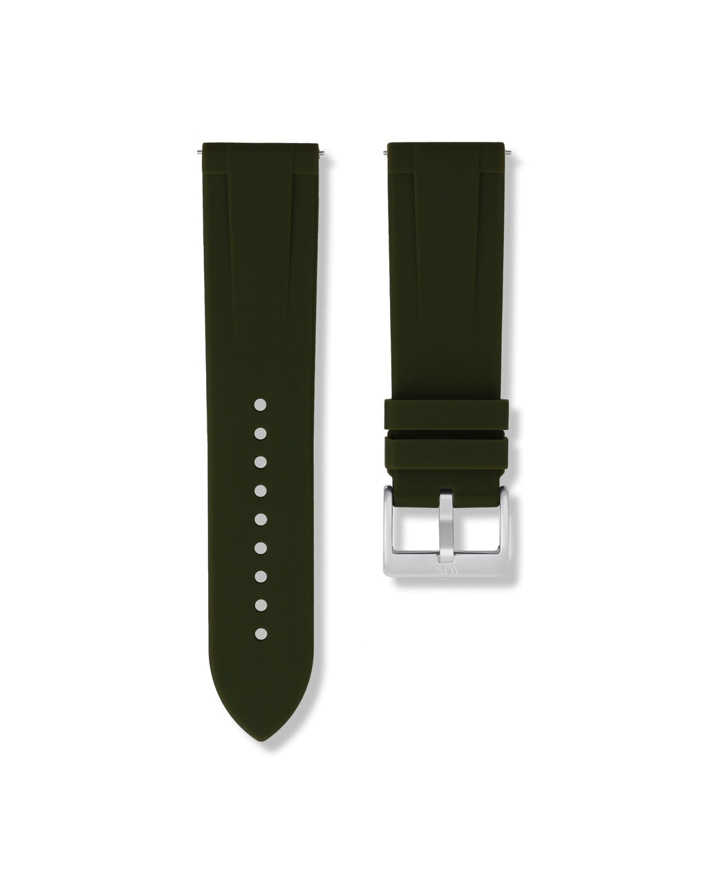 Olive Green Quick Release Rubber Strap 24mm