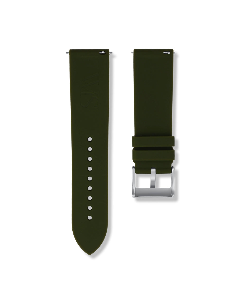 Olive Green Quick Release Rubber Strap 24mm