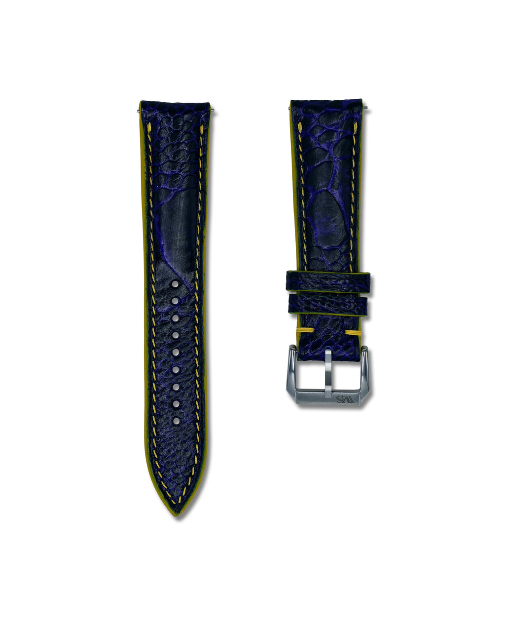 Blue Angels Bespoke Ostrich Shin Leather Watch Strap 22mm