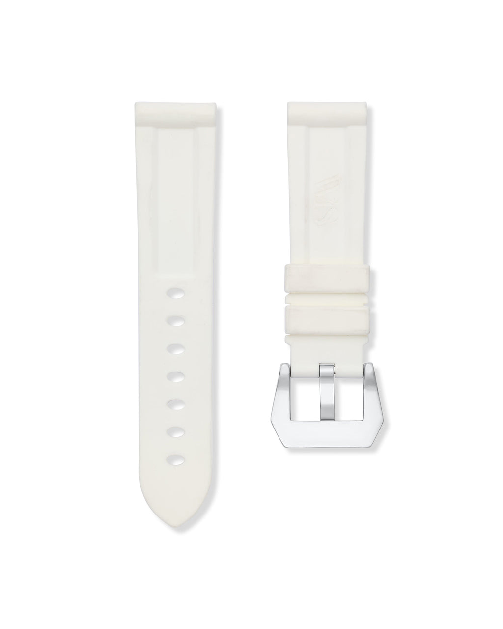 Polar White Rubber Strap 24mm