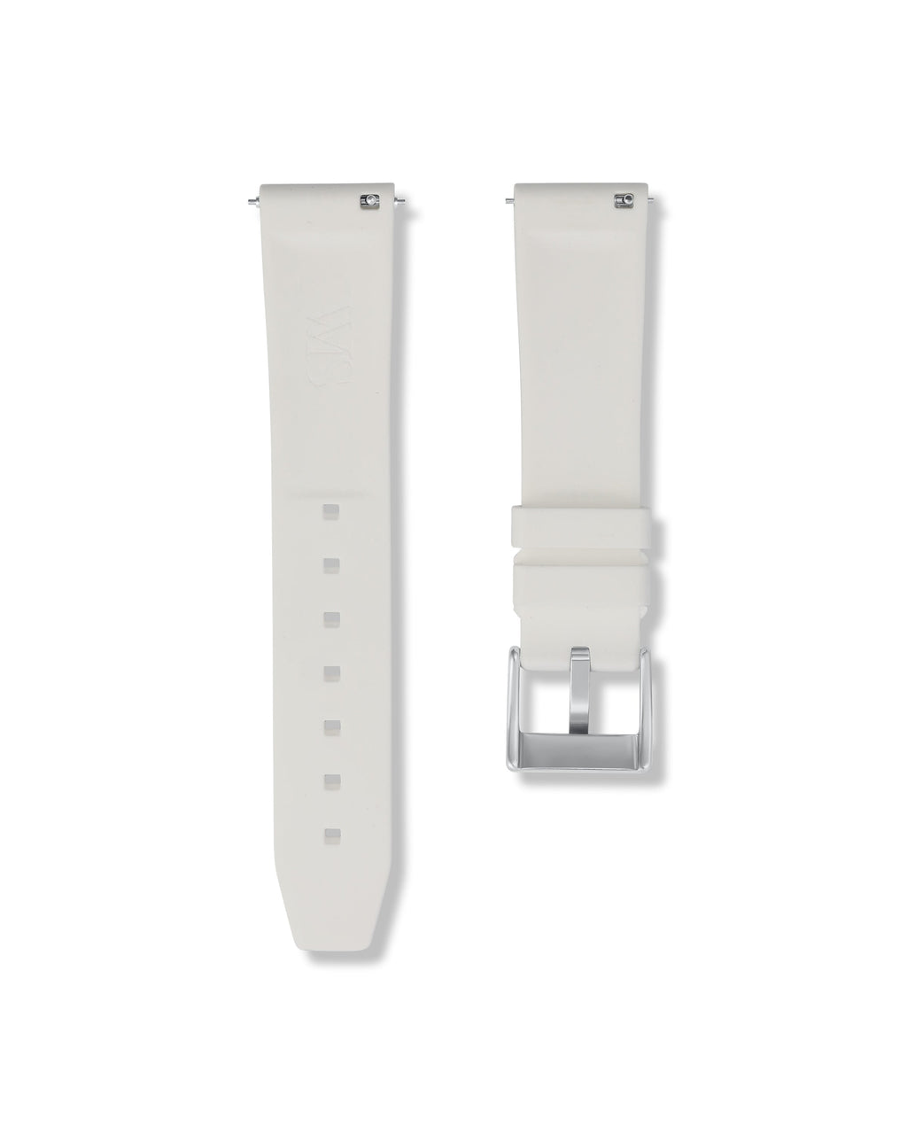Polar White Quick Release Rubber Strap 20mm