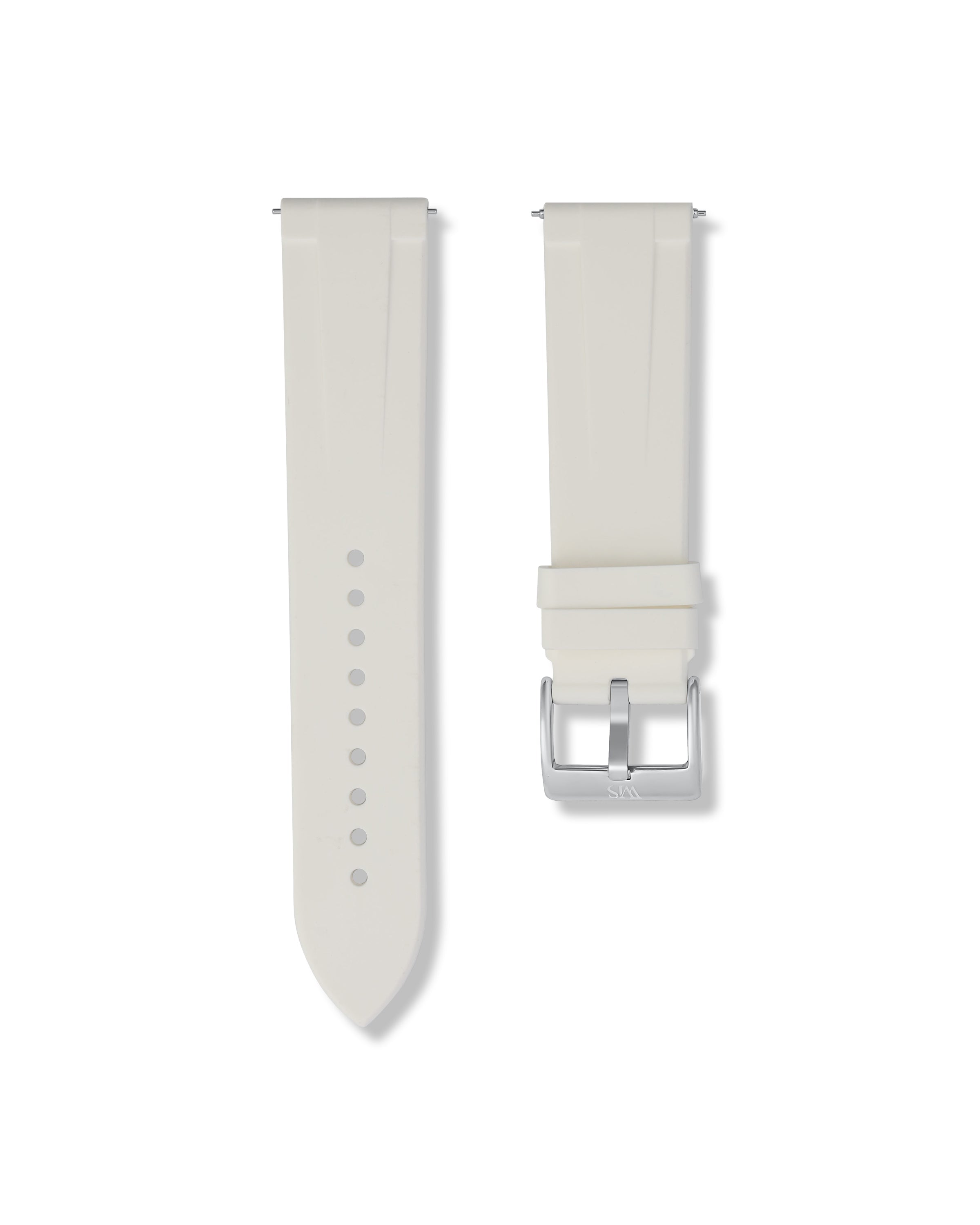 Polar White Quick Release Rubber Strap 22mm