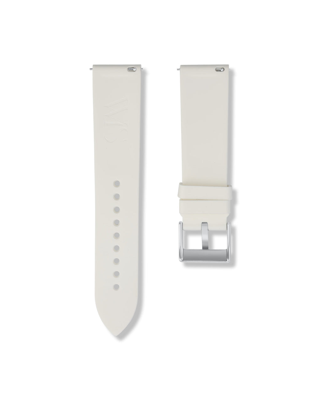 Polar White Quick Release Rubber Strap 22mm