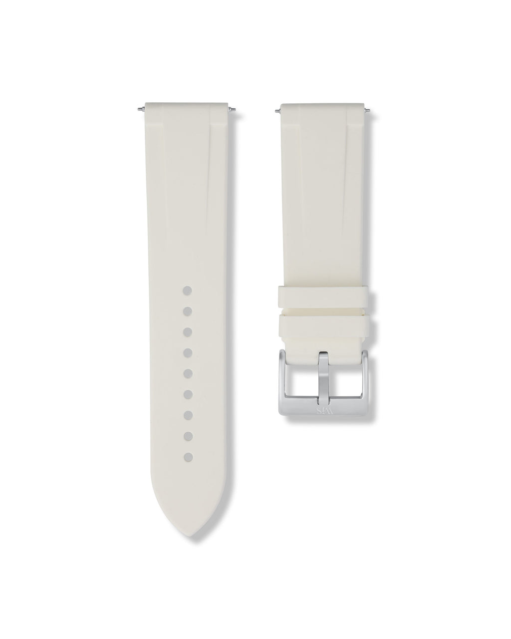 Polar White Quick Release Rubber Strap 24mm