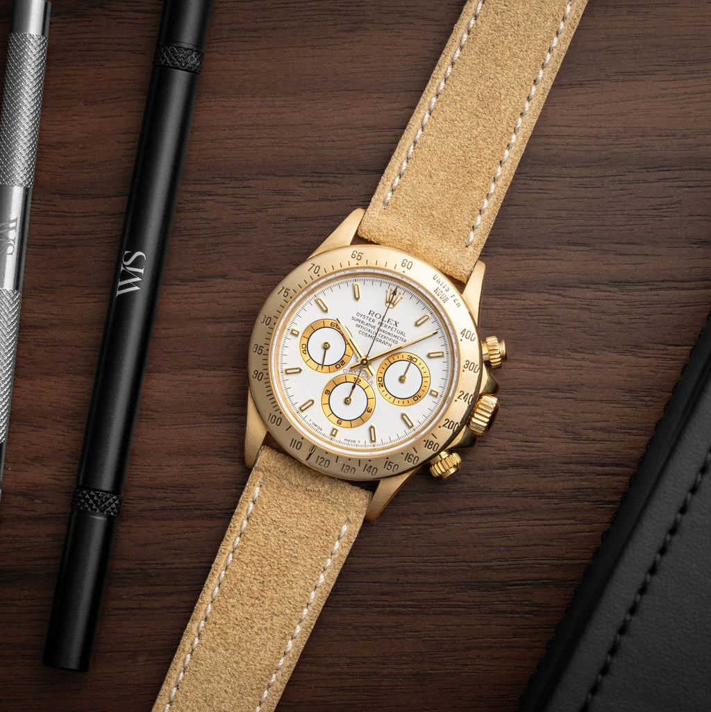 Sand Tan Suede Leather Watch Strap 20mm