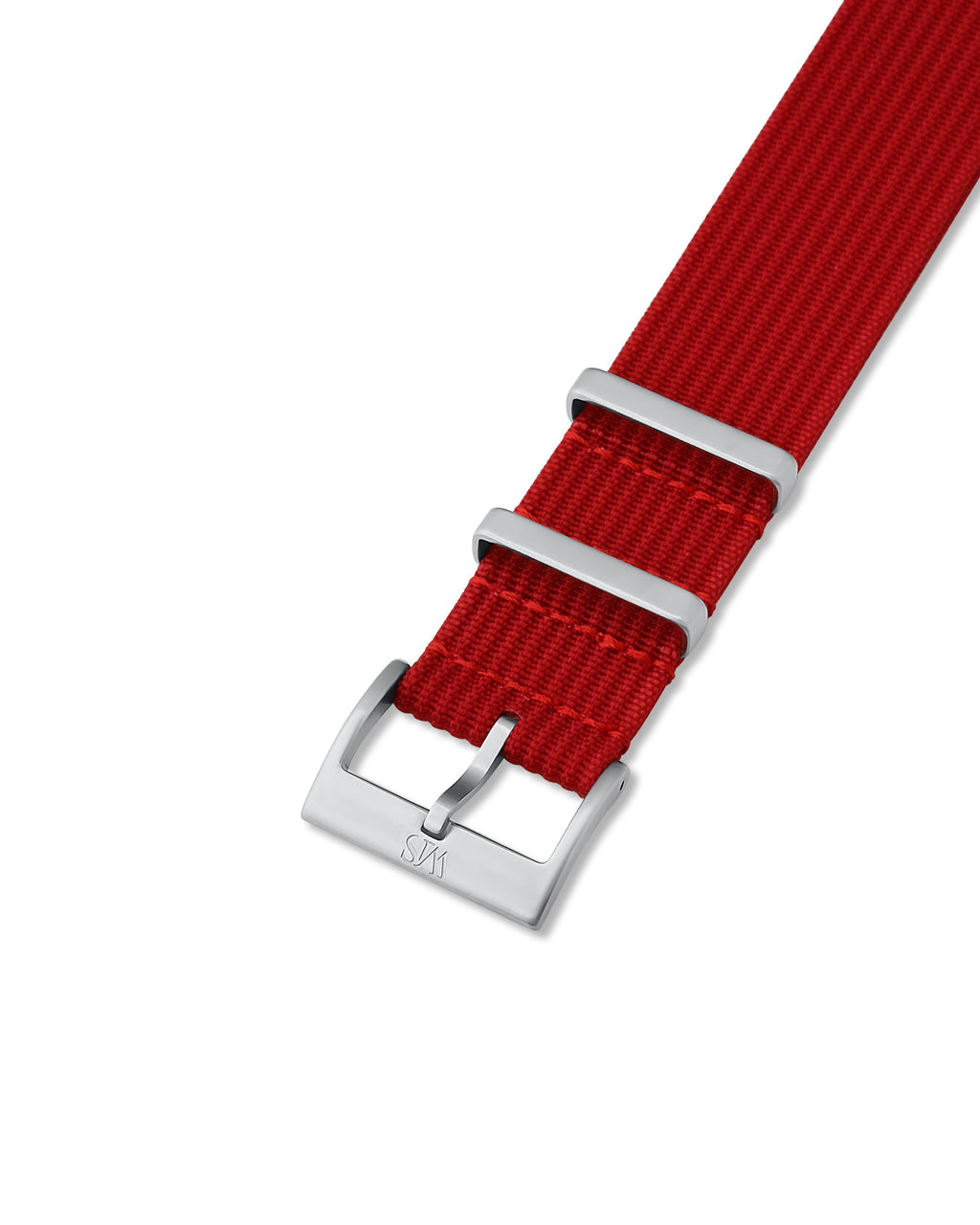 Scarlet Red Woven Nylon Strap 20mm