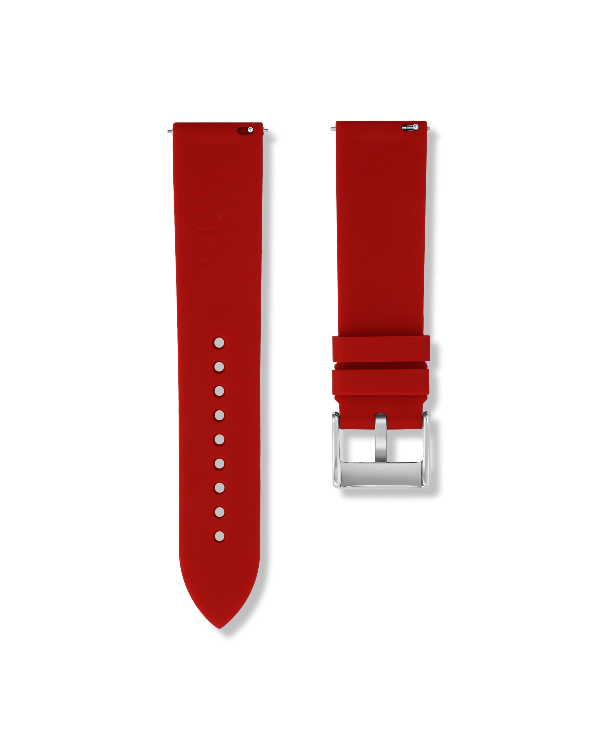 Scarlet Red Quick Release Rubber Strap 22mm