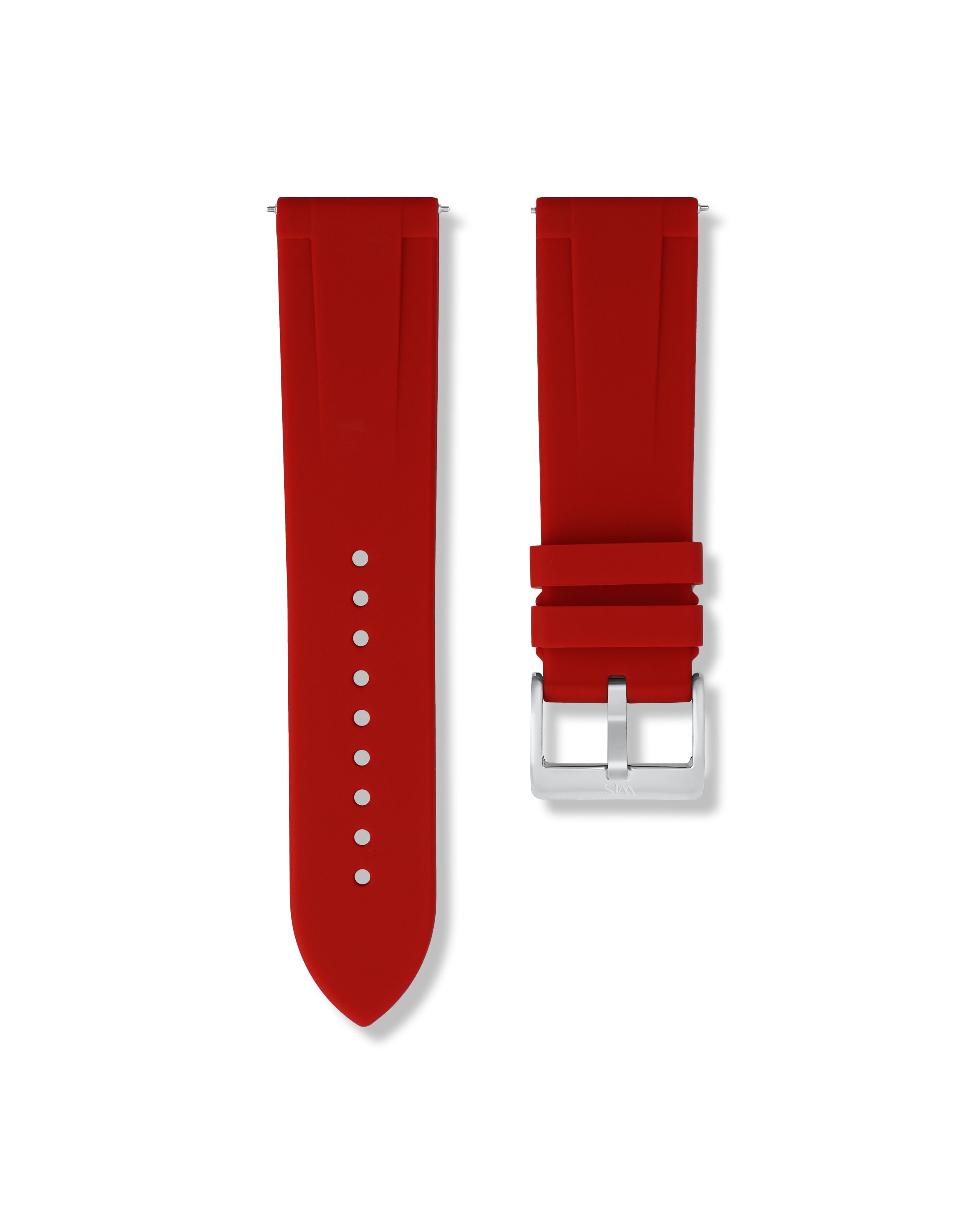Scarlet Red Quick Release Rubber Strap 24mm