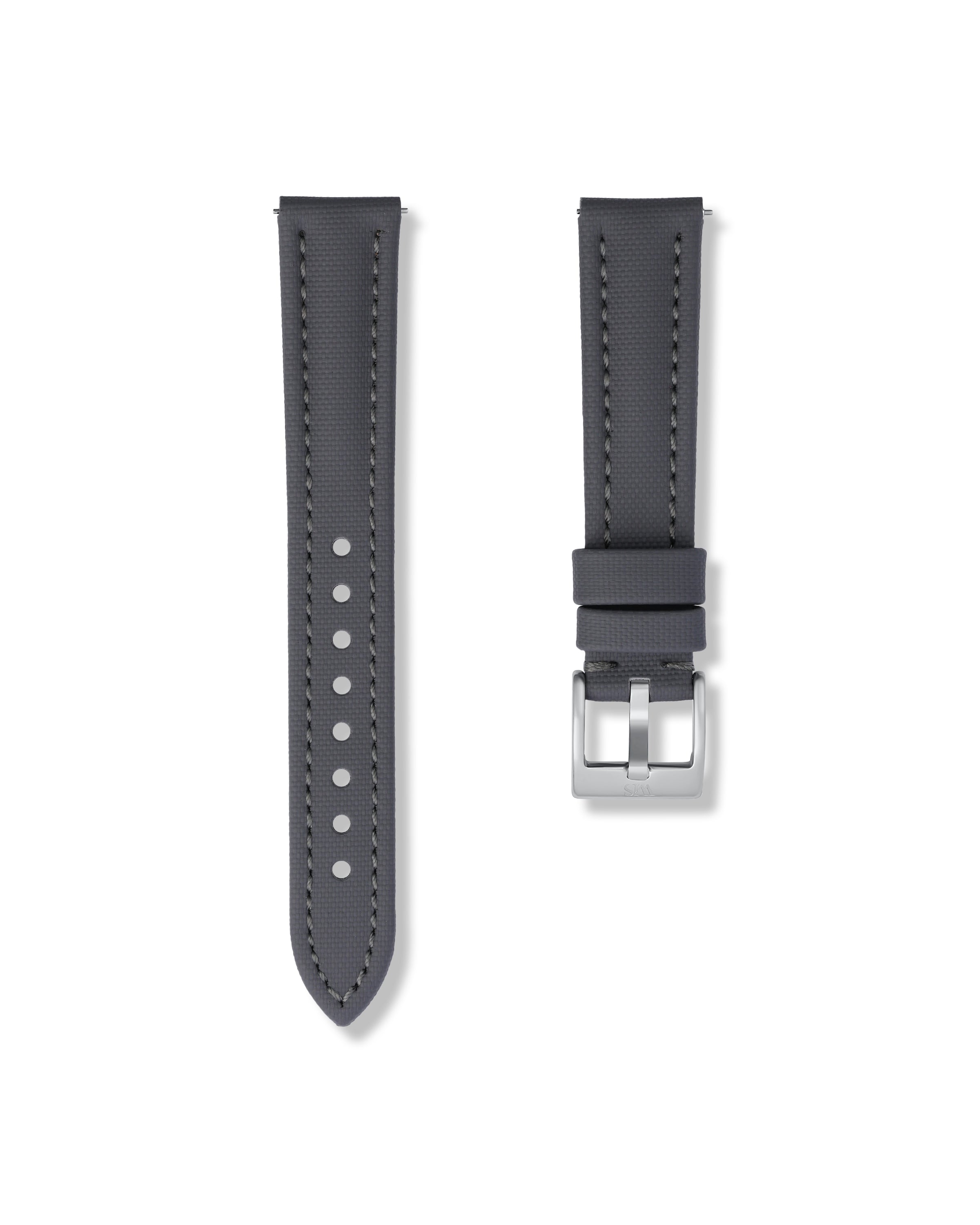 Slate Grey Sailcloth Strap 18mm