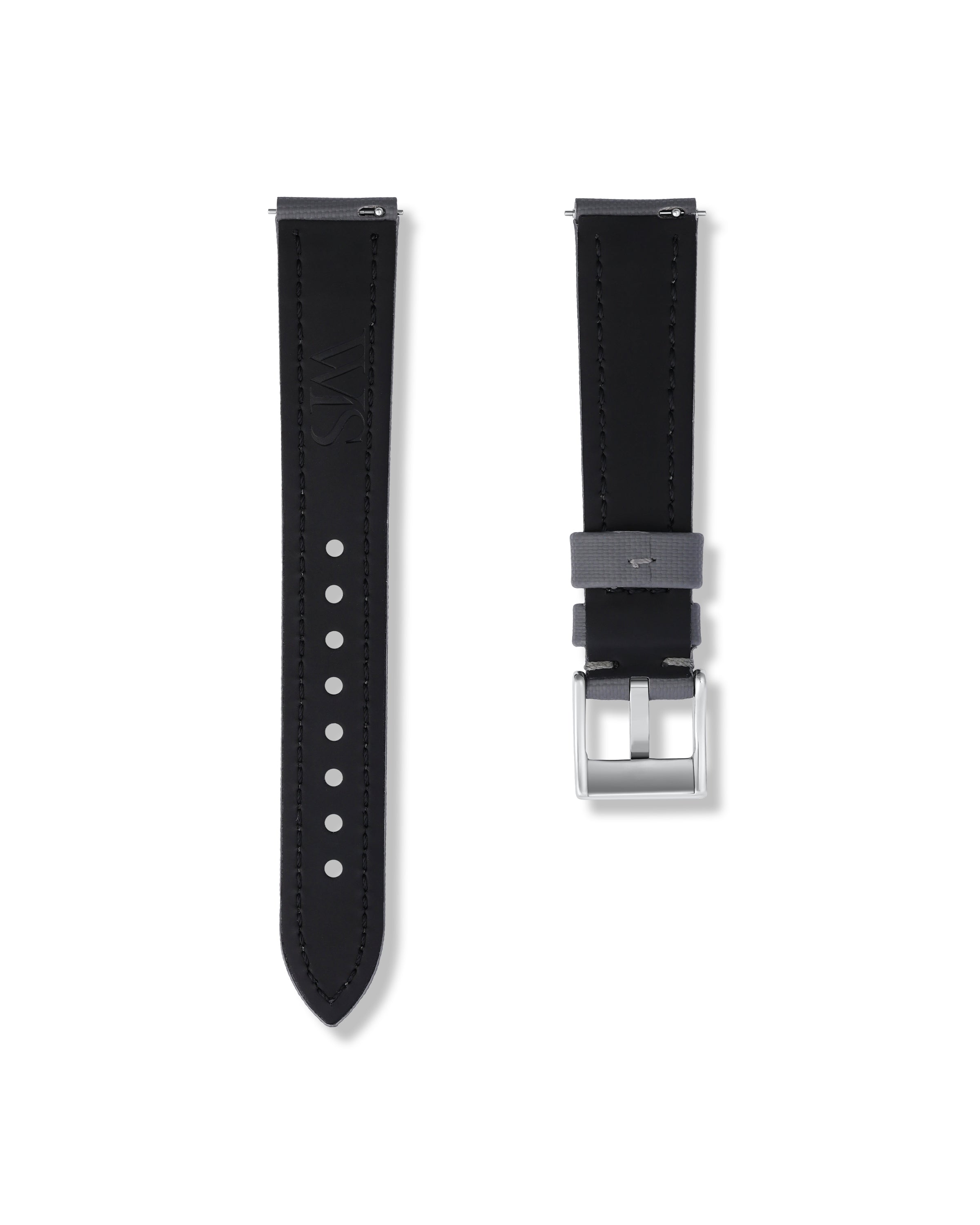 Slate Grey Sailcloth Strap 19mm