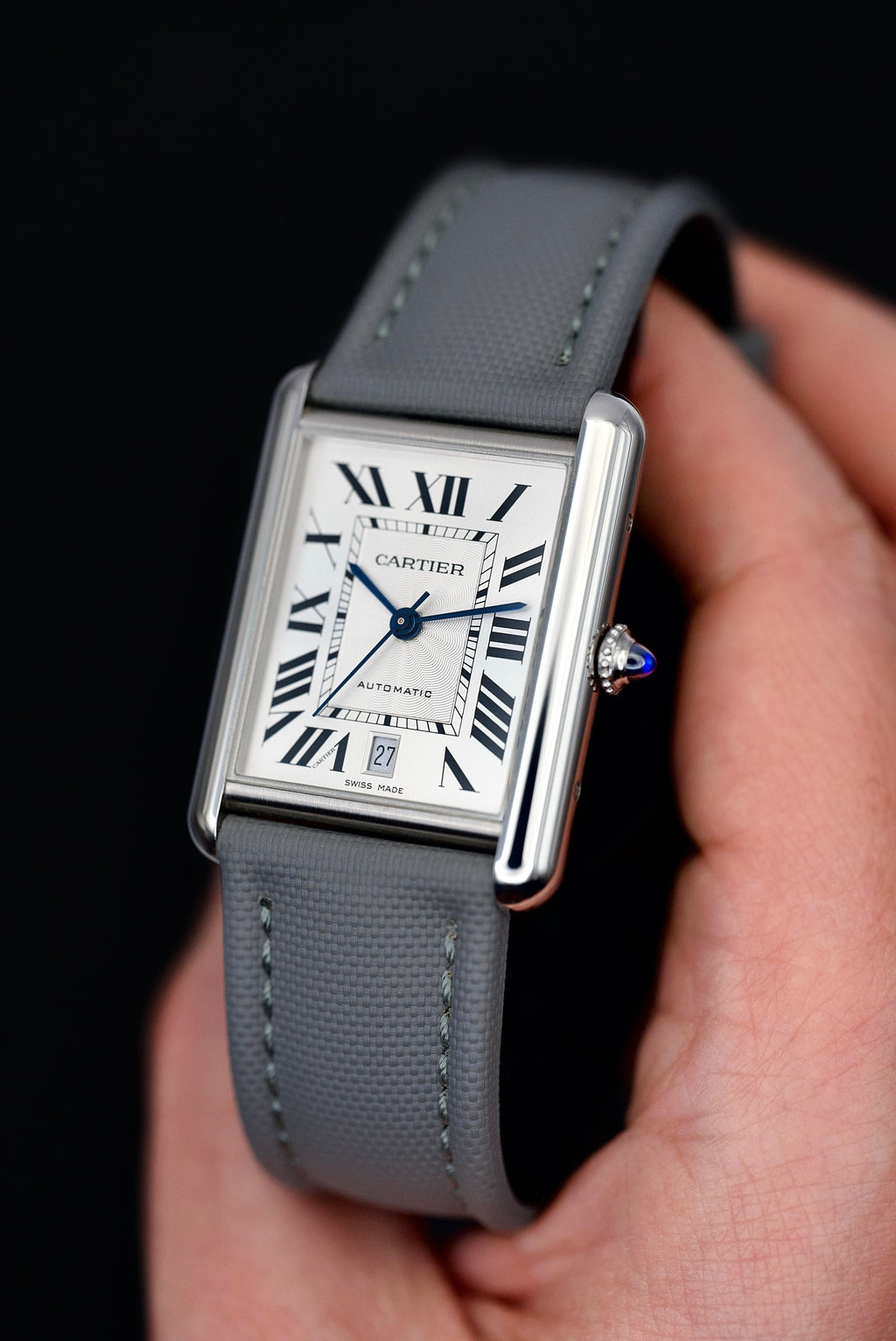 Slate Grey Sailcloth Strap 19mm