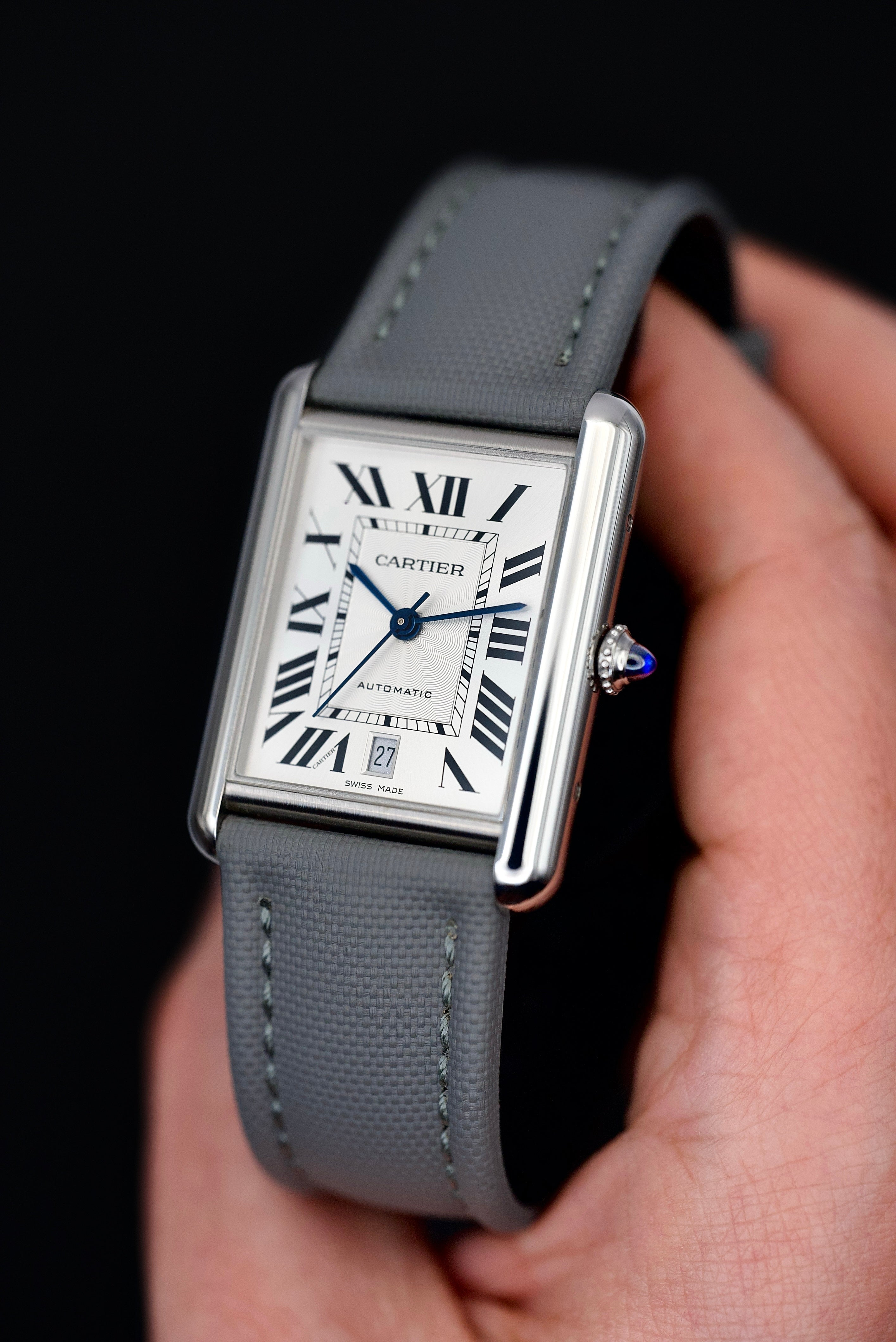 Slate Grey Sailcloth Strap 19mm