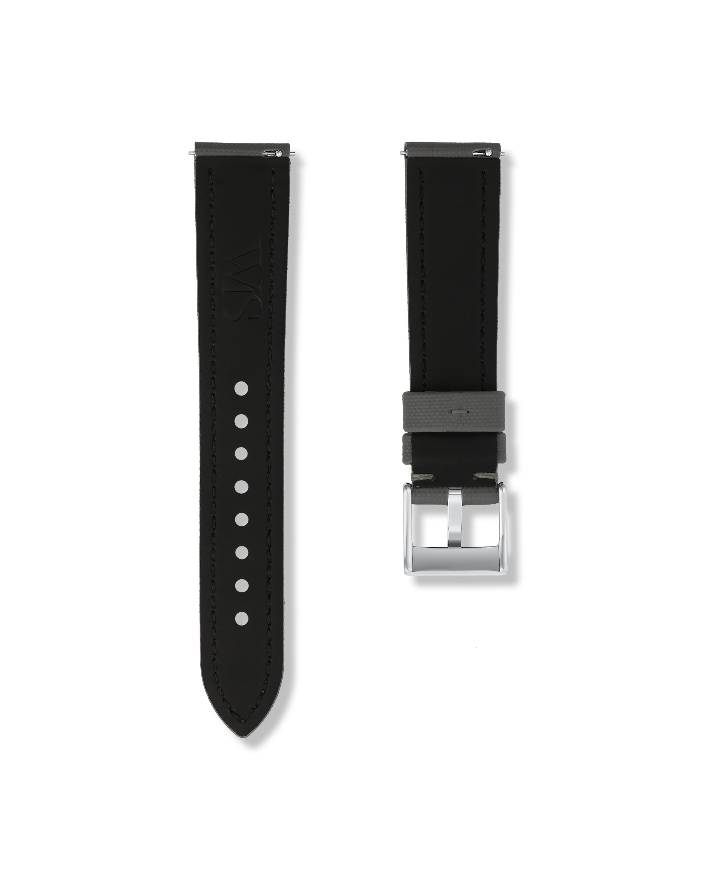 Slate Grey Sailcloth Strap 21mm