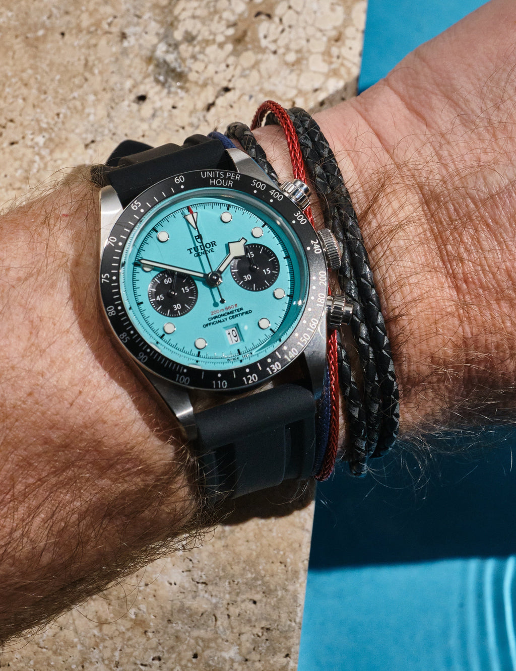 Tuxedo Black Rubber Strap 22mm