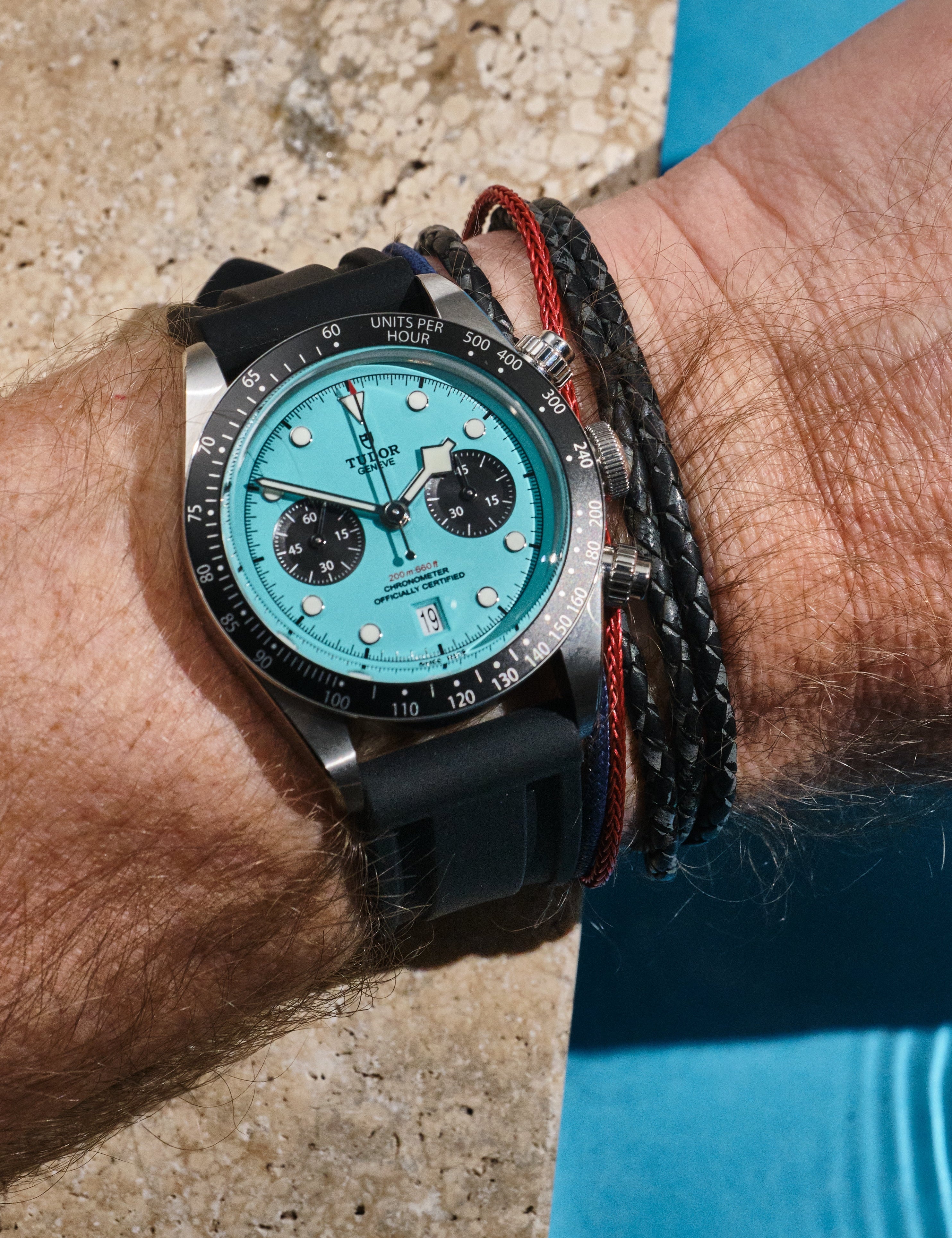 Tuxedo Black Rubber Strap 22mm