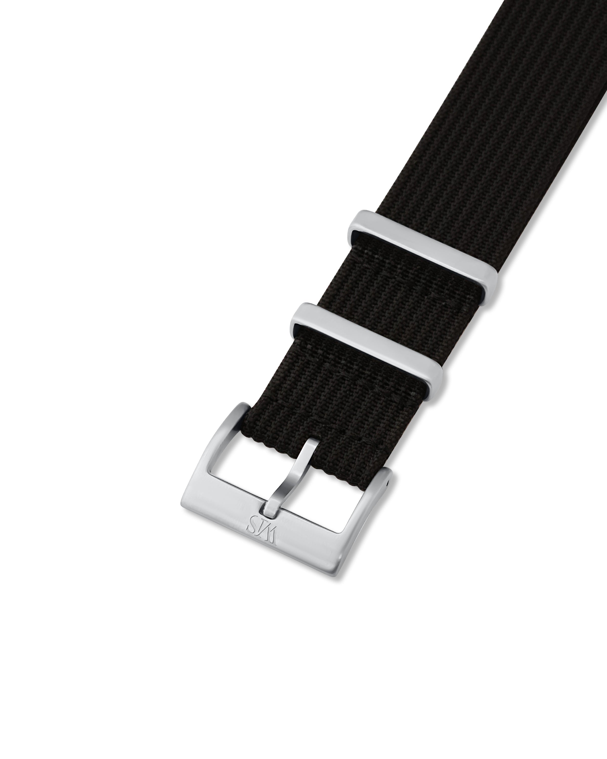 Tuxedo Black Woven Nylon Strap 21mm
