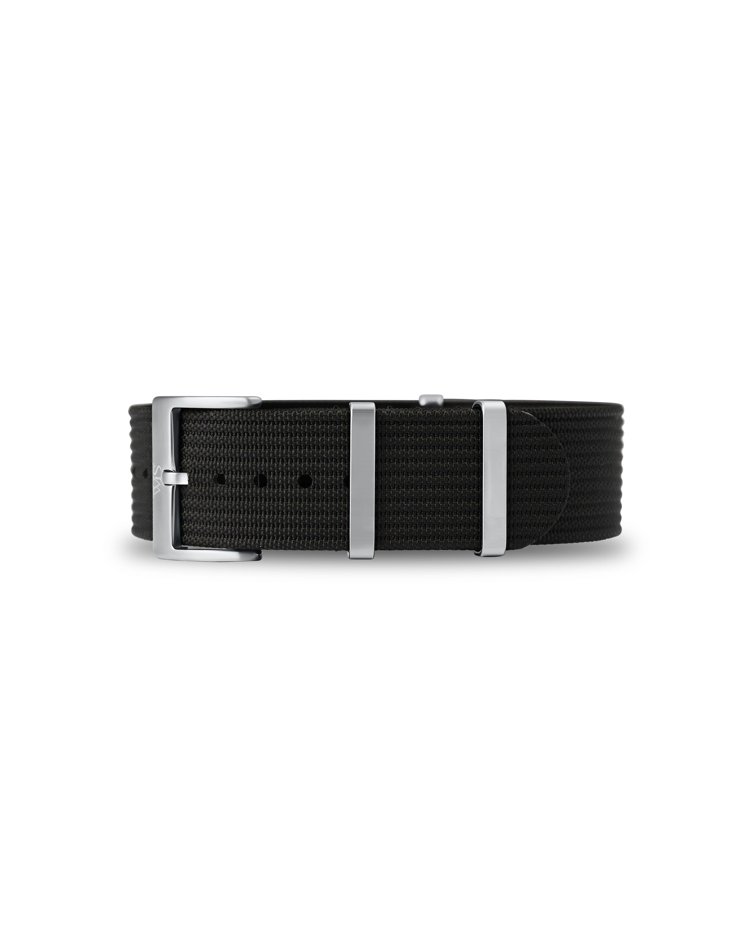 Tuxedo Black Woven Nylon Strap 24mm