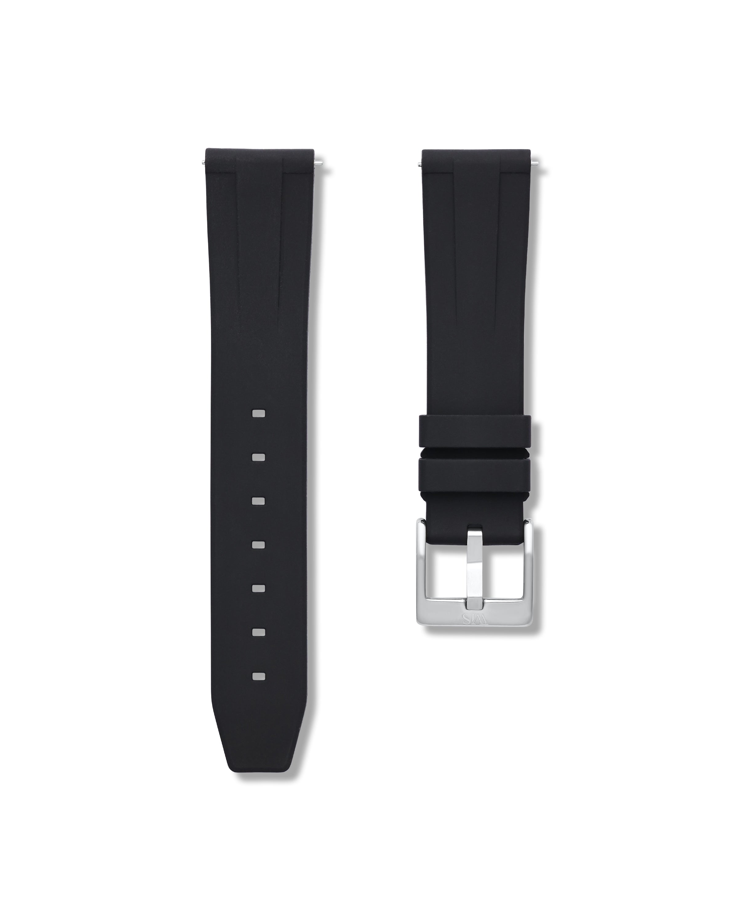 Tuxedo Black Quick Release Rubber Strap 21mm