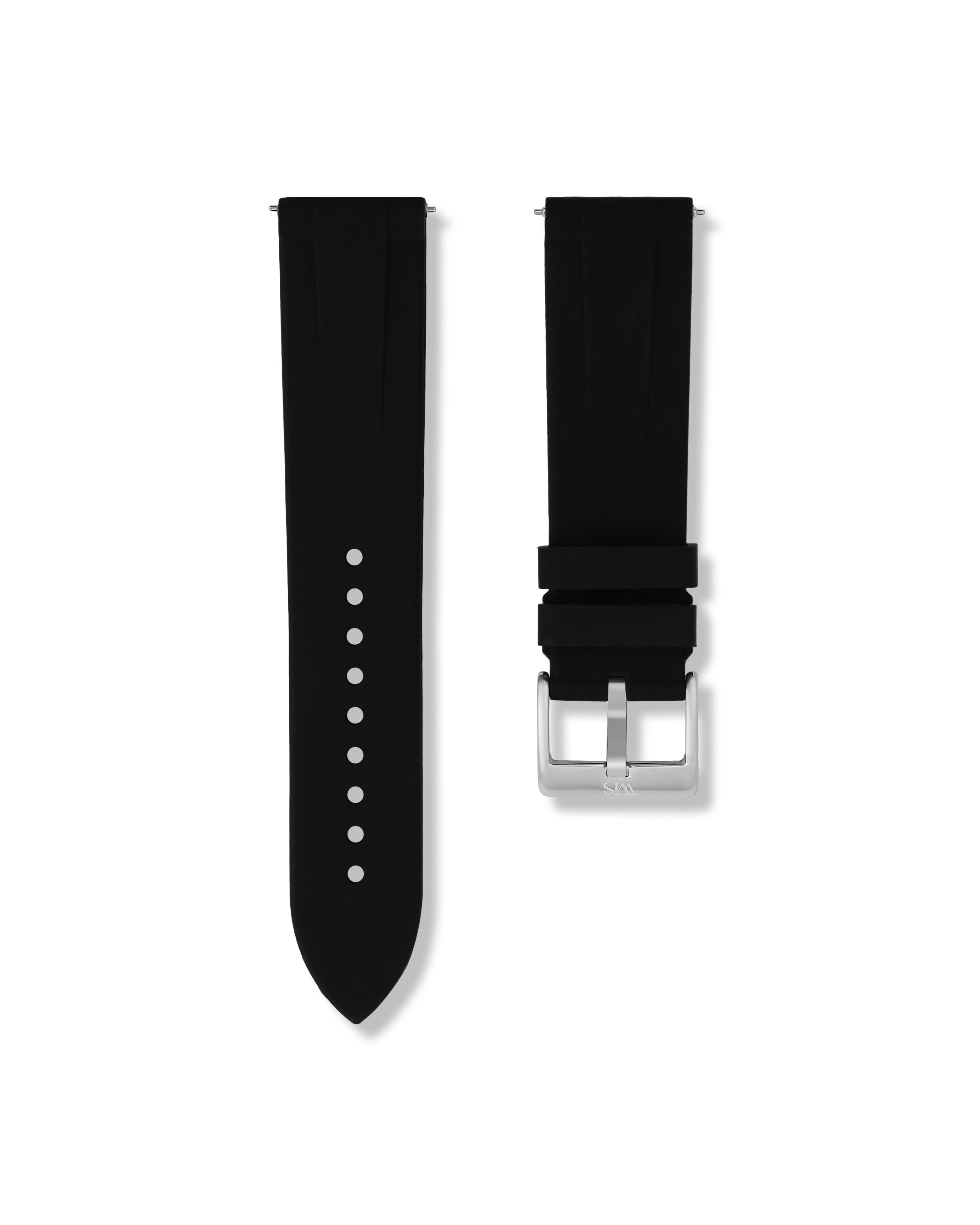 Tuxedo Black Quick Release Rubber Strap 22mm