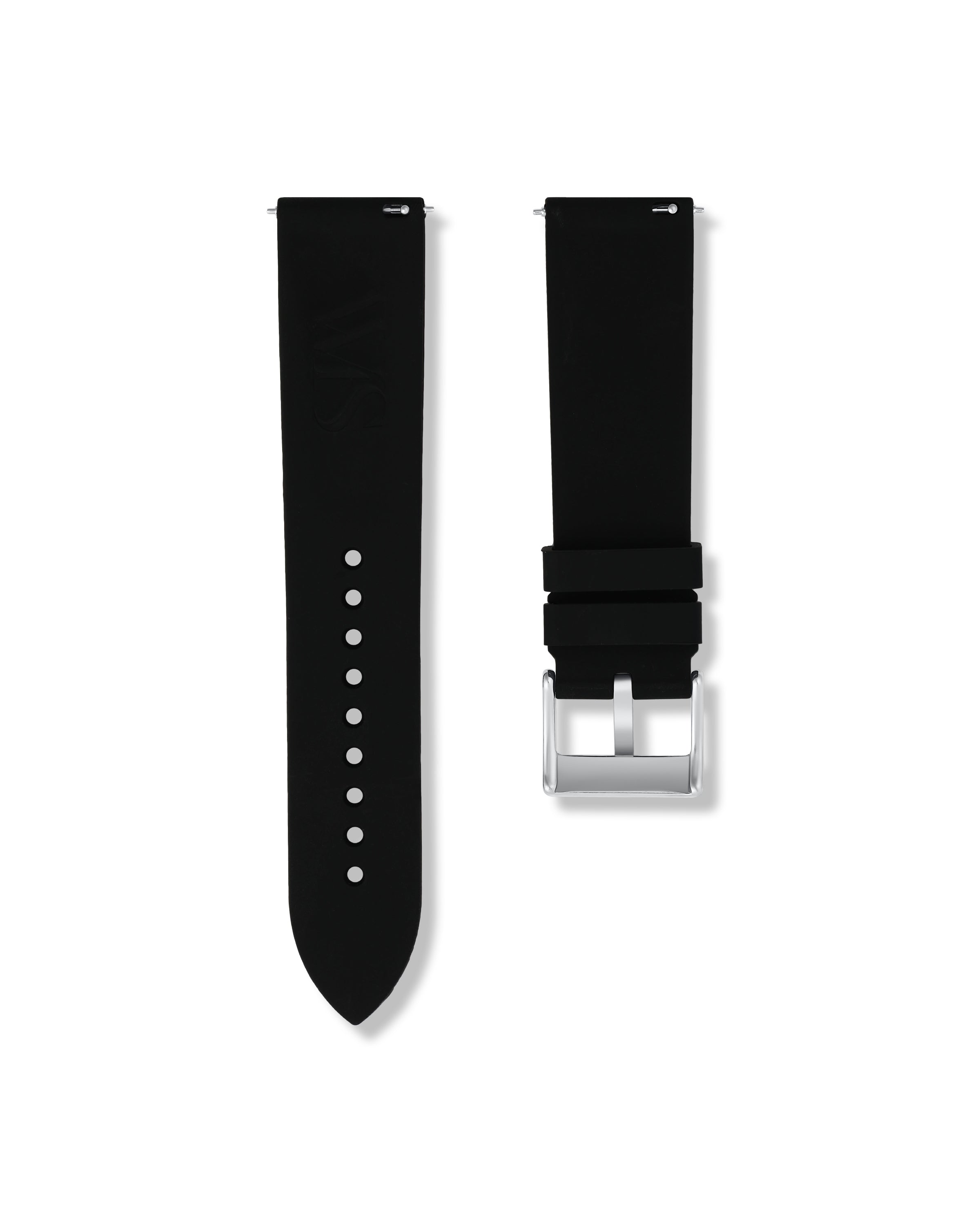 Tuxedo Black Quick Release Rubber Strap 22mm