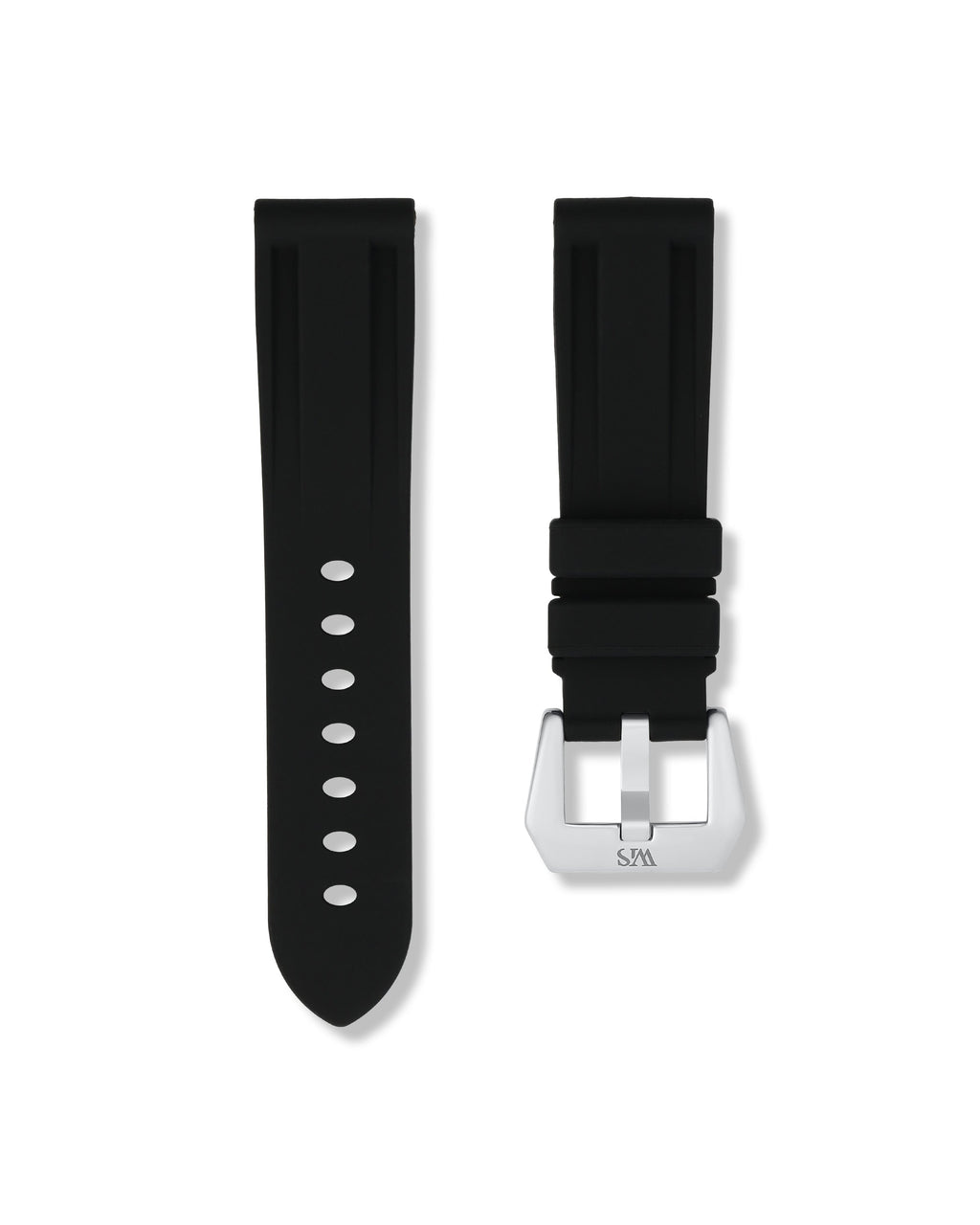Tuxedo Black Rubber Strap 22mm