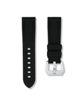 Tuxedo Black Rubber Strap 22mm