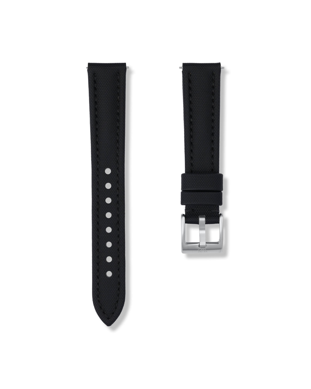 Tuxedo Black Sailcloth Strap 18mm